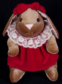 Margery Williams VELVETEEN RABBIT Red Christmas Dress 13" Plush